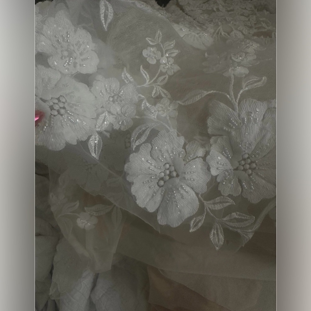 Maggie Sottero Lace Strapless Wedding Dress - Picture 7 of 7